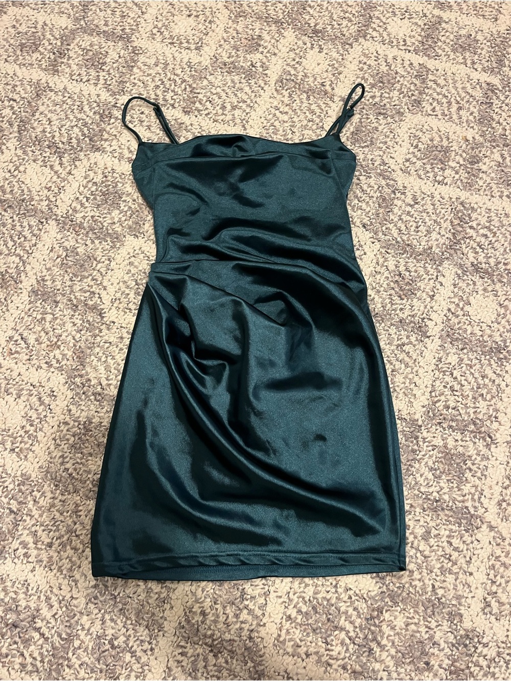 Lucy in the Sky Emerald Satin Slip Dress